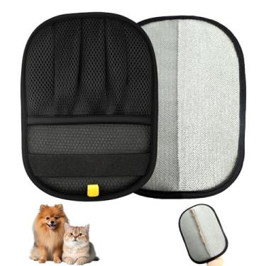 Imagem de Luvas de remoção de pelos de animais de estimação atualizadas para gatos e cães, escova mágica eletrostática reutilizável de cinco dedos para remoção de pelos de animais de estimação sem esforço em