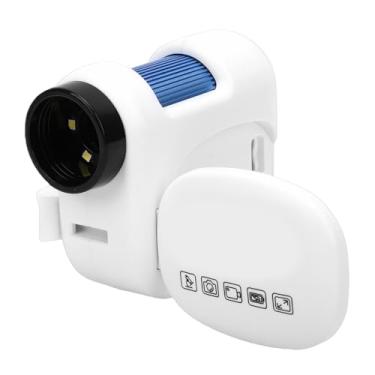 Imagem de Asixxsix Microscópio Portátil para Crianças, Microscópio Mini DV HD 100 a 1600X Com Luzes LED e Tela Colorida Dobrável Escopo Digital Recarregável para Aprendizagem de Brinquedo (Azul e Branco)
