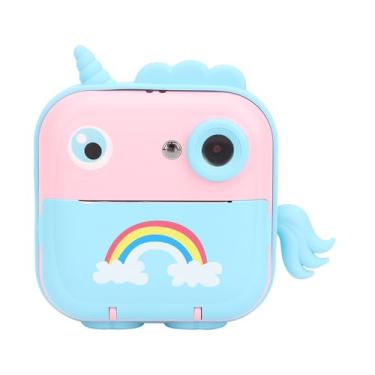Imagem de Snsowed Câmera de Impressão Instantânea Infantil Com Tela HD de 24 MP e 2,4 Polegadas, Conectividade BT, Funcionalidades IA, Memórias Transformáveis ​​para 3 a 14 Anos, Câmera Vídeo (Azul + Rosa)