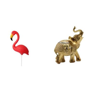 Imagem de Whtkoph Estatueta Decorativa de Flamingo, Ideal para Artesanato Natalino, Decoração de Prateleiras, Quartos, Mesas E Da Casa.