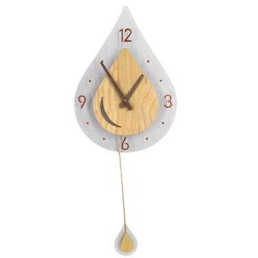 Imagem de Relógio Analógico de Parede com Pêndulo Decorativo Quartz Silencioso Grande para Cozinha, Sala, Quarto, Escritório