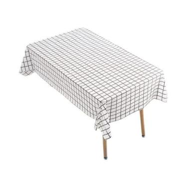 Imagem de Toalha De Mesa Plástica Descartável Xadrez Para Aniversário Casamento 