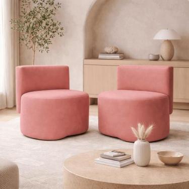 Imagem de Kit 2 Puff Orgânico Feijão Curvo Redondo Com Encosto Sala Quarto Confo