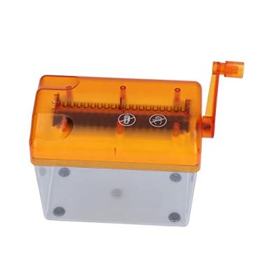 Imagem de Generic Triturador de Papel Manual Compacto Portátil Operação Simples Triturador de Manivela para Escritório Casa Desktop, Material Durável do Silicone do Abs (Laranja)