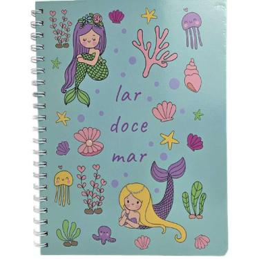 Imagem de Caderno Universitário 1 Matéria Sereias Lar Doce Mar 80 Fls - Culturam