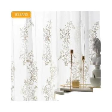 Imagem de Cortinas De Renda De Gaze Bordadas De Luxo Estilo Princesa Para Sala D