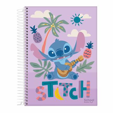 Imagem de Caderno Espiral Universitário Stitch School Basics 1 Matéria 80 Folhas