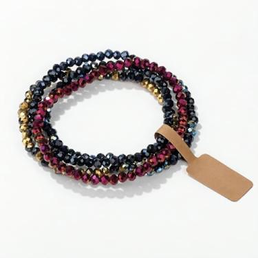 Imagem de Pulseiras de contas para mulheres, pulseira de vidro retrô moderna, presentes para mulheres, etiqueta de amizade, pulseiras de joias, One Size, Vidro, Sem Pedra Preciosa
