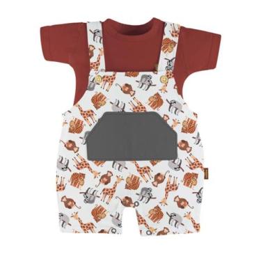 Imagem de Conjunto Body Manga Curta e Jardineira, varias cores - 2 Peças - Batis