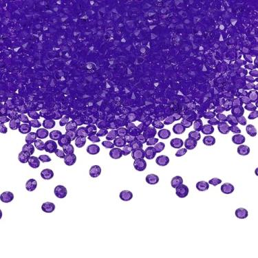 Imagem de PATIKIL 10.000 peças de cristais de confetes para mesa de casamento, diamantes acrílicos, 4,5 mm, pedras preciosas para decoração de mesa de centro de mesa, contas de vaso de festa, roxo escuro