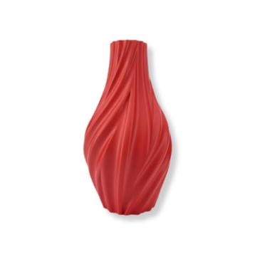 Imagem de Vaso Decorativo Espiral Branco, Preto, Cobre, Azul, Vermelho, Cinza, Dourado E Rosa(Vermelho)