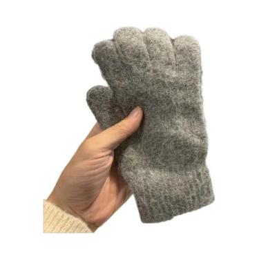 Imagem de Luvas De Lã Tricotadas Em Cashmere Para Mulheres, Quentes Para O Inver