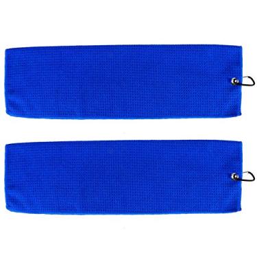 Imagem de Mingzhe Toalha de Microfibra para Ioga, Acessórios Esportivos Absorventes de Suor para Exercícios Físicos, Corrida, 2 Peças (Azul)