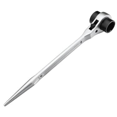 Imagem de Lanties Chave catraca de soquete duplo vanádio 30 x 32 mm 1-1/6 x 1-1/4 chave de andaime de extremidade dupla para andaimes, construção de edifícios, oficinas de garagem, manutenção de carro