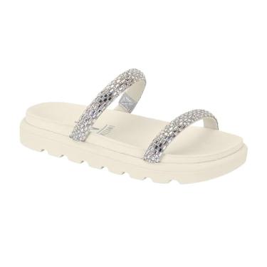 Imagem de Sandalia Vizzano 6459.128 Salto Baixo Papete Anabela Brilho Feminino