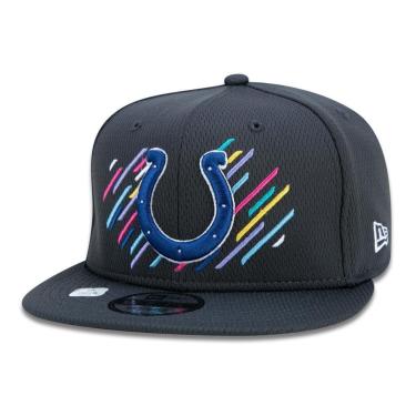 Imagem de BONE 9FIFTY INDIANAPOLIS COLTS CRUCIAL CATCH ABA RETA PRETO ABA RETA SNAPBACK CHUMBO NEW ERA-Masculino