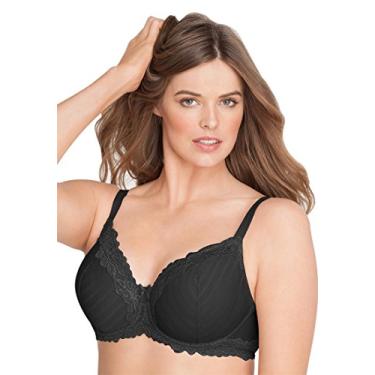 Imagem de Lunaire Sutiã feminino de malha com acabamento em renda Barbados, Preto, 42DD