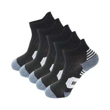 Imagem de Meias De Corrida Para Homens, 5 Pares, Respirável, Secagem Rápida, Res