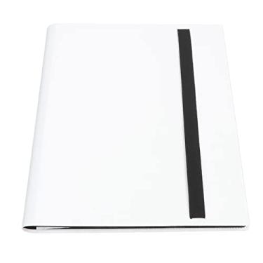 Imagem de Fichário de Cartão Colecionável, Fácil de Consertar, Suporte de Exibição de álbum Comercial de 9 Bolsos para Viagem (Branco)