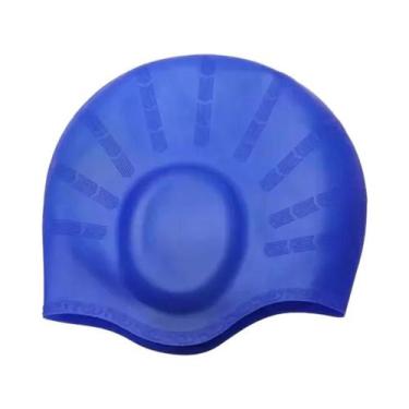 Imagem de Touca De Natação Grande Impermeável De Silicone Com Proteção Para Ouvi