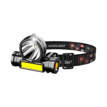 Imagem de Lanterna De Cabeça LED Recarregável E À Prova d'Água Para Camping E Pe