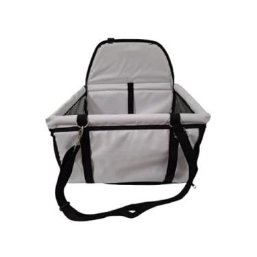 Imagem de Cadeirinha Assento Cadeira Pet de Carro para Cães Cachorro Gatos ATÉ 10KG -Transporte Passeio Viagem(Branco)