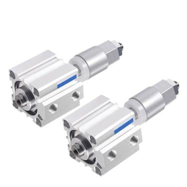 Imagem de SDAJ80/100 Pistão de Dupla Ação Liga de Alumínio Curso Ajustável Cilindro Pneumático Compacto de Ar Fino (Curso 40-40 mm, 80 Ímã-01)