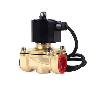 Imagem de Válvula solenoide 1/10.2 cm 3/20.3 cm 1/5.1 cm 3/10.2 cm 2.5 cm DN8/10/15/20/25/50 Pneumática Normalmente Fechada para Água Óleo Ar (Tamanho: DN20, Cor: AC220V)