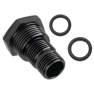 Imagem de Adaptador de filtro de óleo União de mangueira redutora de alargamento de alumínio fêmea para macho NPT redutor de linha de combustível encaixe reto (1/2-28)