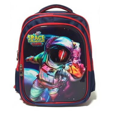 Imagem de Mochila Bolsa Escolar Menino Infantil Space Grande Reforçada 3D com Relevo-Unissex