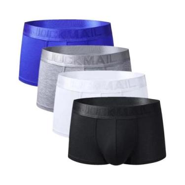 Imagem de Cuecas Boxer Masculinas De Modal Respirável, Pacote Com 4 Peças, Short