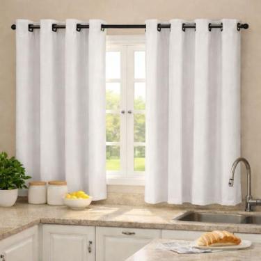 Imagem de Cortina Blackout Lisa Cozinha 2,40 X 1,40 Térmica E Moderna - Malu Enx