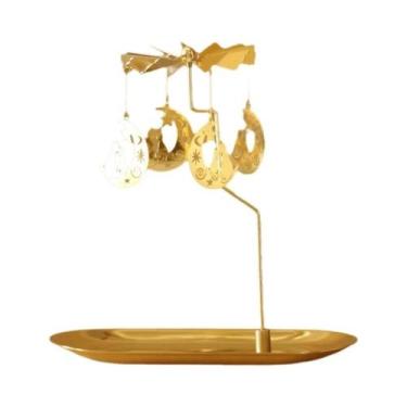 Imagem de Suporte Rotativo Romântico Para Velas, Luminária De Balanço Com Vela A