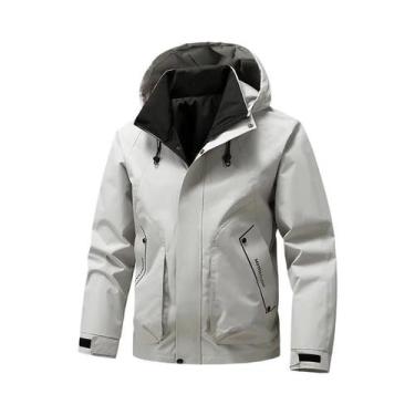 Imagem de Jaqueta Softshell Masculina Impermeável Com Capuz, Corta-Vento Leve Pa