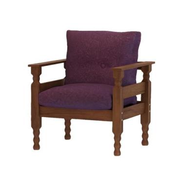 Imagem de Poltrona Madeira Maciça Liz Multimóveis CR7003 Lilás