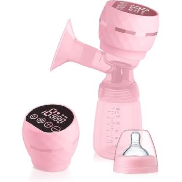 Imagem de Bomba Tira Leite Materno Elétrica Portátil Recarregável USB – Extratora de leite 9 Níveis de Sucção, Silenciosa, Livre de BPA, com Mamadeira e Cabo Tipo C (PINK)