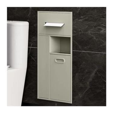 Imagem de Nicho de chuveiro de aço inoxidável e rack de armazenamento, 30 x 65 x 14 cm, organizador de alcova para ambientes úmidos, prateleiras de banheiro, cozinha e quarto, papel higiênico e suporte de