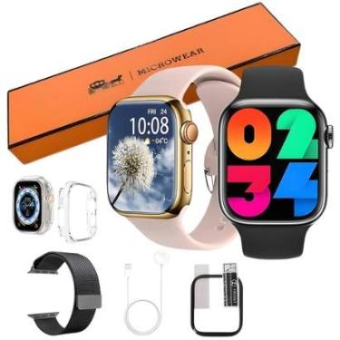 Imagem de Relogio Inteligente Smartwatch W59 Pro 41mm Serie 9 Android iOS Faz Ligaçoes Microwear C/Nf-Unissex
