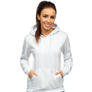 Imagem de Moletom Feminino Liso Abrigo Blusa Moleton Casaco com Capuz-Feminino