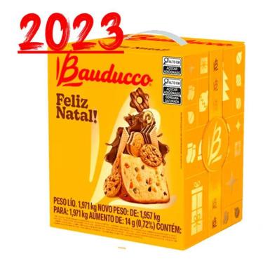 Imagem de Cesta De Natal Bauducco Pequena Completa 15 Itens Natalino