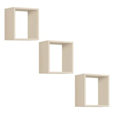 Imagem de Kit 3 Nichos Juju Areia Fosco Reller Móveis Areia Fosco