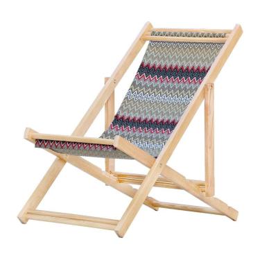 Imagem de Cadeira Espreguiçadeira Preguiçosa Dobrável S-b-chevron Vermelho