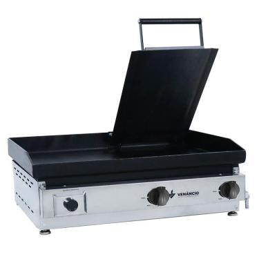Imagem de Chapa Bifeteira Venâncio a Gás 65x49.5 cm e 6,35mm de Espessura Com Prensa C65P 14216