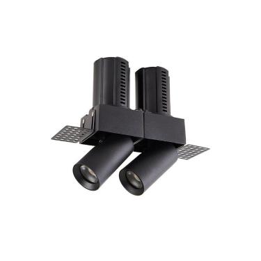 Imagem de Spot De Embutir Retrátil Nordecor Aiva Duo No-frame Led Alto Irc 97 Bivolt Preto - 2700k - Luz Amarela