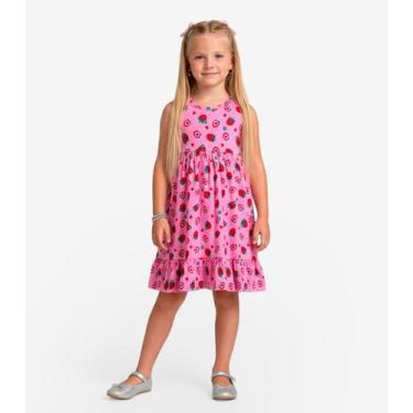 Imagem de Vestido Infantil em Meia Malha Penteada Select Vermelho, 6, Vermelho