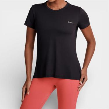 Imagem de Camiseta Lupo Crepe AirDry Feminina - Preto - G, G