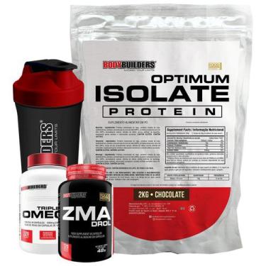 Imagem de Kit Optimum Isolate Protein 2kg + Ômega 120 Cáps + Zma Drol 120 Cáps +