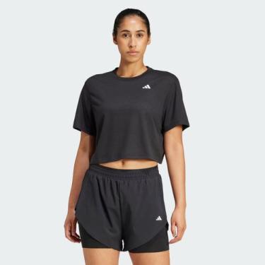 Imagem de Camiseta Adidas Boxy Essentials Feminina Preta, G