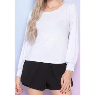 Imagem de Blusa Maria Paes Manga Longa Branca-Feminino
