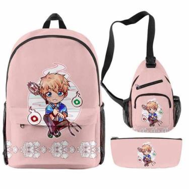 Imagem de Conjunto de mochilas escolares Hanakos kuns Minamotos Kous Cartoon - Y